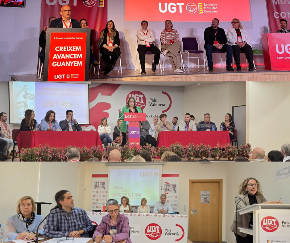 FeSMC UGT-CV culmina con éxito sus congresos provinciales en Castellón, València y Alicante
