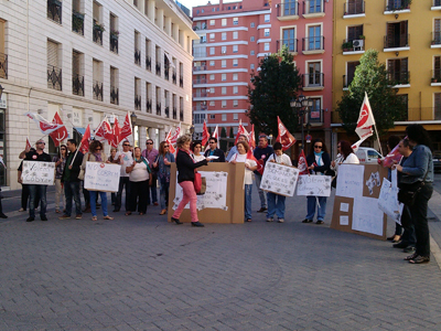 Manifestación trabajadoras y trabajadores de la empresa BRISNET, SL