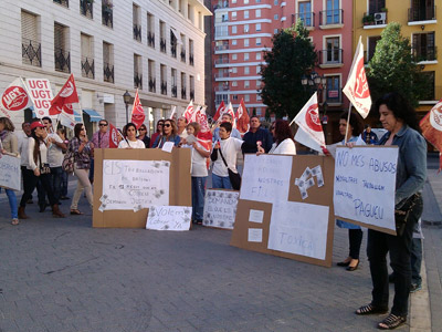 Manifestación trabajadoras y trabajadores de la empresa BRISNET, SL